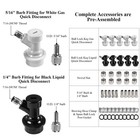 5 Pairs Corny 5 Ball Lock Quick Disconnect Set  White   Black   Silver 