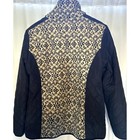 Upcountry By Du Monde Women s Nordic Aztec Jacket Sz Medium Black Cream Flannel