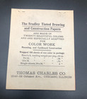 Antique Bradley s Tinted Drawing Papers  Bullseye target Art Advertising Sample