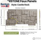 49 w X 24 1 2 h X 1 1 4 d Castle Rock Stacked Stone  Stonewall Faux Stone Siding