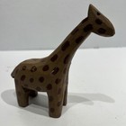 Vintage Hand Carved Wooden Giraffe Figurine 5 5 Inches Tall