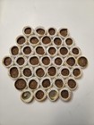 Trivet Cluster Crocheted Bottle Cap Doily Vtg Faded 37 Bottlecaps 1960s
