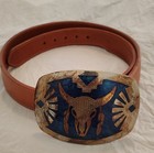 Colorado Silver Star German Silver Western Americana Handmade Belt Buckle