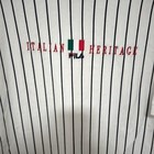 Fila Mens White Italian Heritage Pin Stripe Short Sleeve T-shirt Size Large