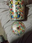 5  Vintage Daher Butterfly   Floral Tin With Lid  Made In England
