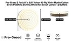 Pro-graad 2 Pack 8    X 5 8    Arbor X 40 Ply Buffing Polishing Wheel - White Fine