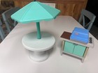 Little Tikes  Vintage  Barbie Doll Dollhouse Big Size Patio Table   Grill