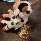 Brand New Bessie Got Milked Cow Meanies Beanie Baby Plush Milk Mustache Series 2