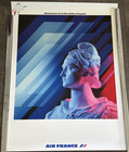 1989 Air France Original Travel Poster French Revolution Bicentennial Marianne
