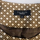 Talbots Womens Size 12 Blazer Jacket Rattan Cane Weave Pattern Professional Work
