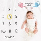 Newborn Baby Monthly Growth Photo Milestone Blanket Photography Background Props