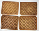 Set Of 4 Rubbermaid Coasters Brown Wooster Ohio Made In Usa
