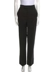 Fendi Nwt Black High Rise Wide Leg Split Hem Dress Pants Trousers 36 Italy