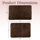 Bathroom Rug Set Of 2     Memory Foam Bath Mats With Standard  Chocolate