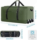 120l Foldable Rolling Duffel Bag With 3 Wheels  Travel Luggage Bag For Men Women
