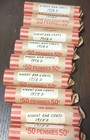 1958 D  Lincoln Wheat Cent penny Roll - 50 Coins - 1 Roll Average Circulated 
