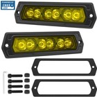 2x 8  Flush Mount Cree Led Light Bar Spot Pods Driving Reverse Offroad  Wire Kit