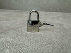 Louis Vuitton Padlock Shinny Silver Lock  2 Key Brass Authentic Number 315