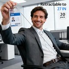 20-pack Retractable Badge Reels With Carabiner Clip  69cm Cord