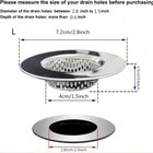 2pcs Bathtub Drain Strainer Stainless Steel Hair Catcher For Shower   Bathroom