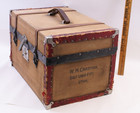 Henderson Ames Fraternal   Military Uniform Hat Box Trunk - Antique Original