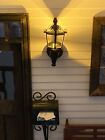 1 12 Dollhouse Miniature Led Battery Operated Black Coach Wall Lamp Light