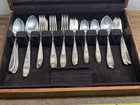 Vintage Rogers Bros 1847 Silverware Set  ambassador 55 Pieces Silverplate W  Box