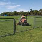 6 Ft  W X 4 Ft  H Galvanized Metal Adjustable Single Walk-through Chain Link