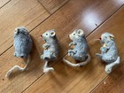 4 Vintage Mice  Original Fur Toys Made In W  Germany  2    2 5  Tail W cheese
