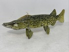 Dave Kober Hand Carved 9    Chain Pickerel Fish Decoy With Original Tag Ce-06