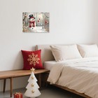 Christmas Canvas Wall Art - Snowman Prints Framed For Winter Decor  Farmhouse   