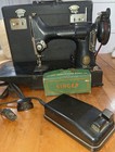Antique Singer Featherweight 221 Portable Sewing Machine W  Bulk Accessories