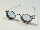 Optometrist s Antique Trial Lens Frame With Blue Lenses   Steampunk Eyeglasses 