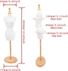 Dress Form Mannequin Torso Display Stand Base 4pcs White Gold Apparel Retail
