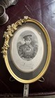 Antique  Brass Bronze Frame Victorian Art Nouveau Botanical Russian Czar Son