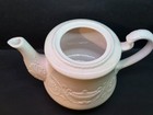Steubenville Pottery  adam Antique  Cream White Ceramic Teapot