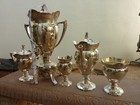 Antique Sterling Silver Coffee Tea Service Set By Gorham Silversmiths Made 1865