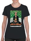 Frida Kahlo Vibrant Portrait With Floral Background Women s T-shirt