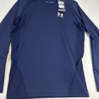 Under Armour Heat Gear Compression Mens Long Sleeve Shirt Navy Xlarge