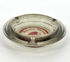 Fabulous Flamingo Ashtray Vintage Clear Glass 4  Round Las Vegas  Nevada