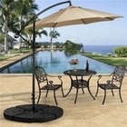 4-piece Interlocking Fillable Patio Umbrella Base Stand For Outdoors  Black