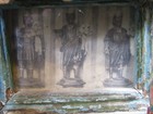 Antique Mexican Wood Nicho shrine With 3 Wise Men Religious Artifact