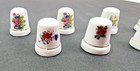 Lot Of 8 Vintage Floral Thimbles