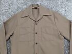 Vintage 70 s Montgomery Ward Western Shirt Jacket Men Medium Brown Dagger Collar