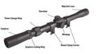 Tasco 4x15mm Rimfire Scope - 30 30 Crosshair  3 4  Tube  Matte Black