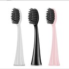 Sonic Toothbrush Replacement Head Soft Bristles White Black Pink Set