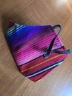 Colorful Mexican Serape Blanket Striped Textile Face Mask  O s New