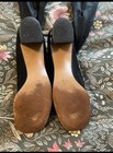 1960s Black Pan-t-boots Size Usa 7-8 Vintage Rare Mod Xs Combination Boot Pants