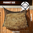 2pcs 35  31 black Slow Feed Hay Net 1 5  Holes With Clips Farm Livestock Feeder
