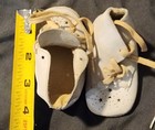 4 Pairs Antique Baby White Leather Shoes 1930s Vintage Shoes See Pictures 